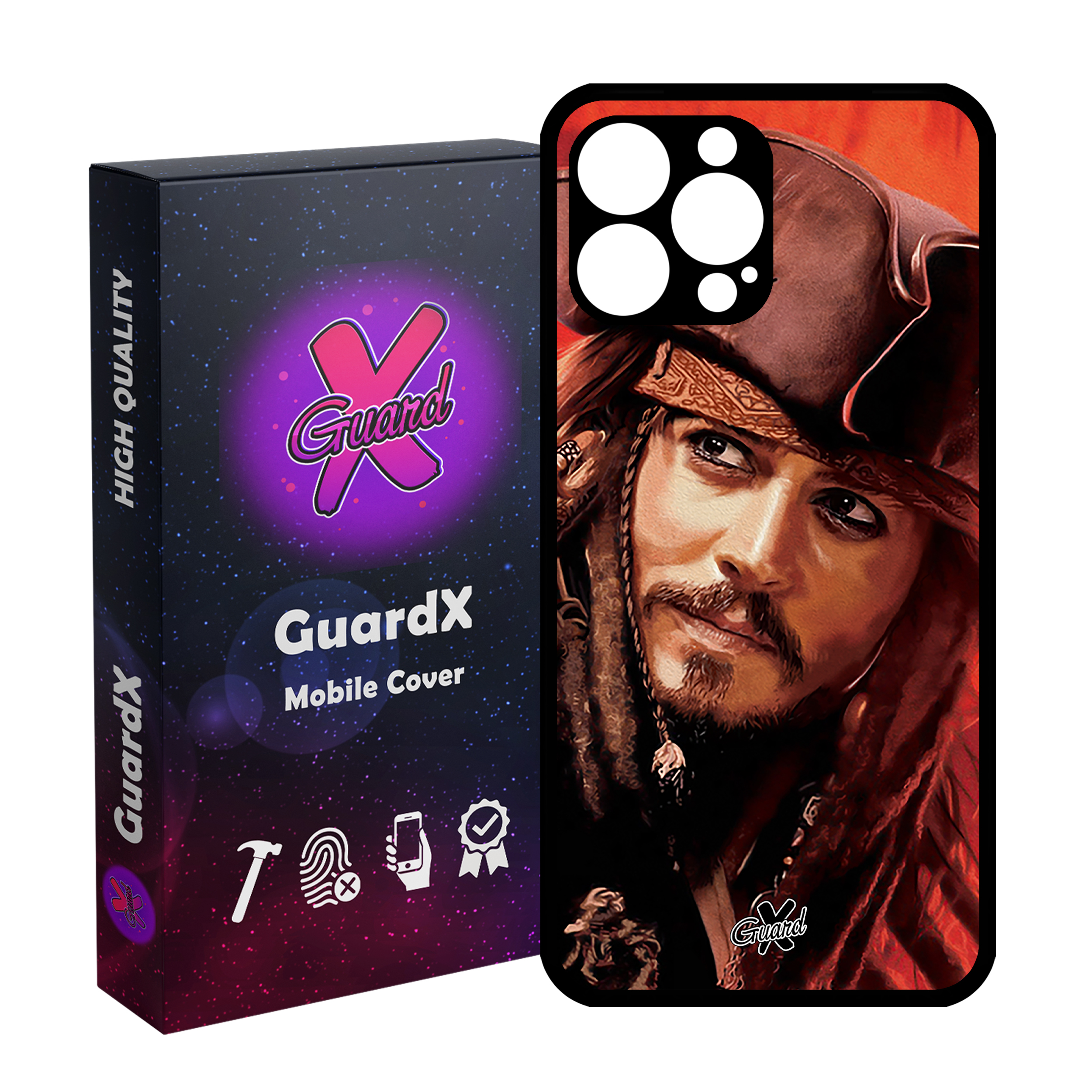 کاور گارد ایکس طرح Johnny Depp مدل Glass10205 مناسب برای گوشی موبایل اپل iPhone 13 Pro Max