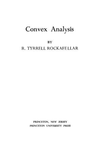 خرید و دانلود نسخه کامل کتاب Convex analysis