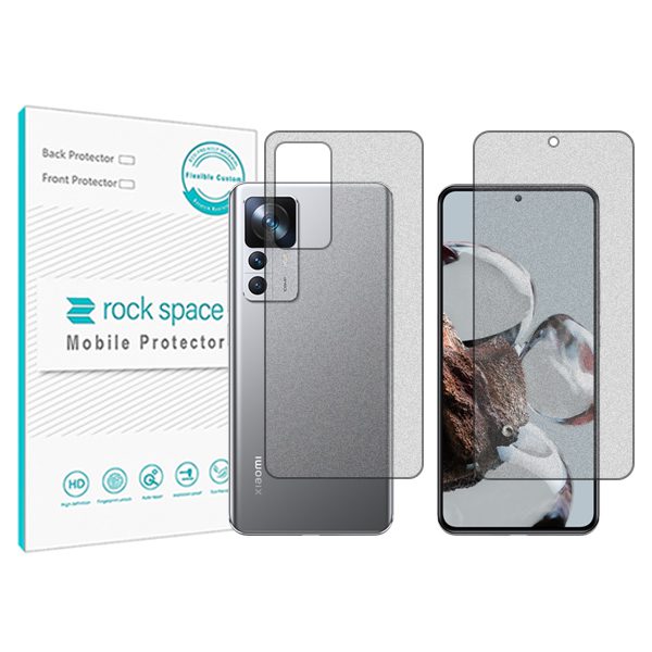 گلس صفحه نمایش و پشت گوشی شیائومی 12T مدل نانو هیدروژل گیمینگ برند راک اسپیس کدSS