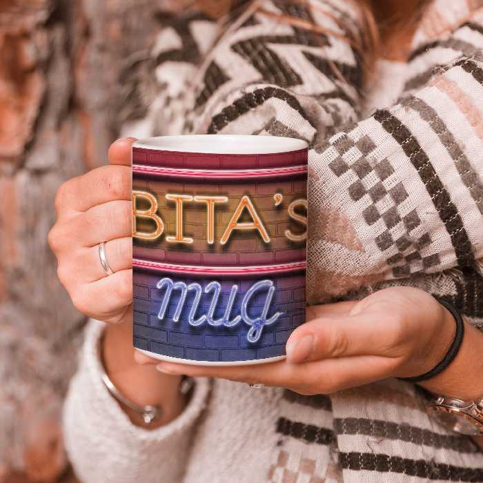 ماگ طرح تابلو نئون مدل بیتا