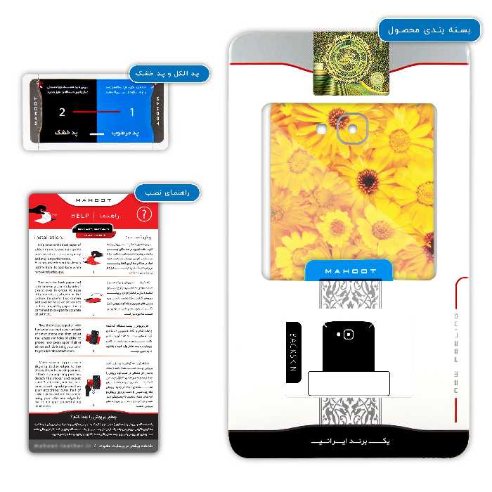 برچسب پوششی ماهوت مدل Yellow-Flower مناسب برای گوشی موبایل ال جی X venture