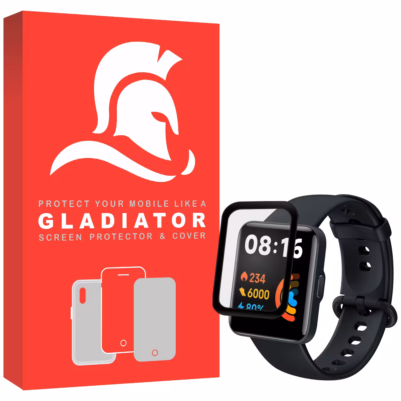 محافظ صفحه نمایش گلادیاتور مدل GWP1000 مناسب برای ساعت هوشمند شیائومی Redmi Watch 2 Lite