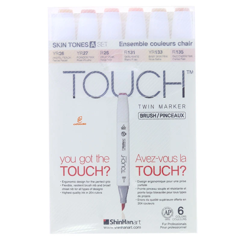 ست ماژیک 6 عددی براش رنگ پوست A تاچ TOUCH