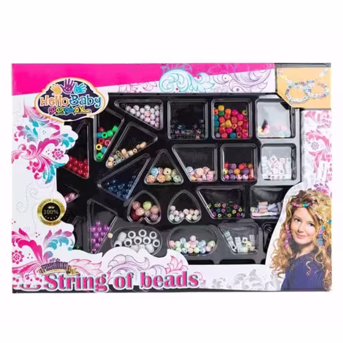 ست ساخت دستبند و گردنبند دخترانه کی تویز مدل String Of Beads