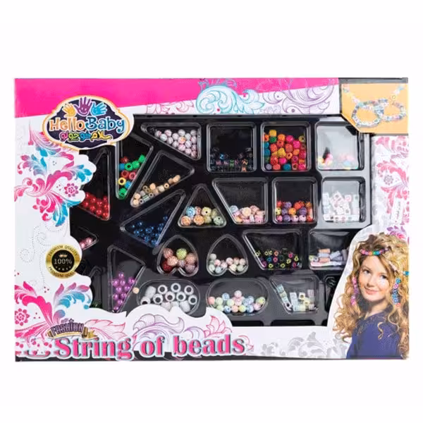 ست ساخت دستبند و گردنبند دخترانه کی تویز مدل String Of Beads