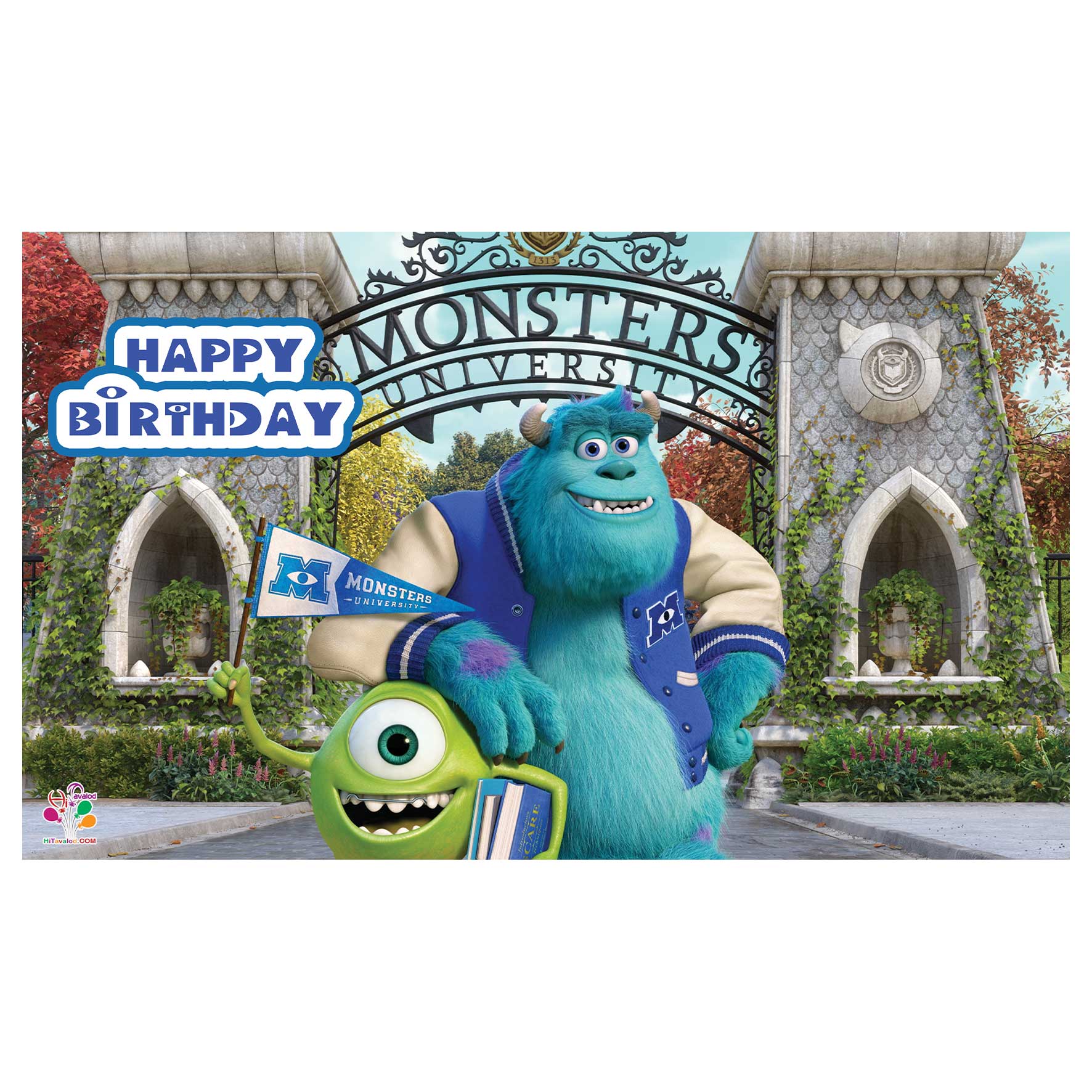  بنر تولد طرح دانشگاه هیولاها کد 026