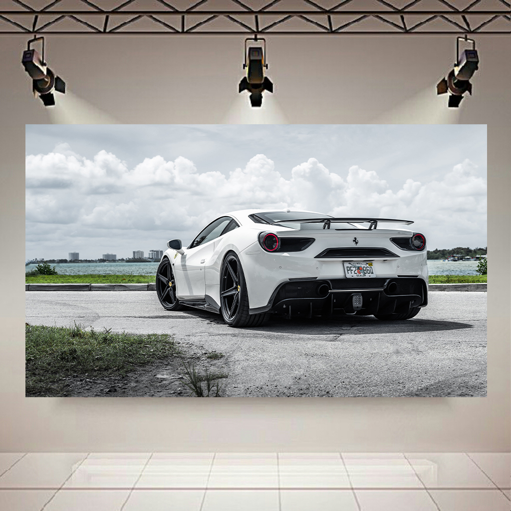 تابلو بوم طرح ماشین مدل فراری 488GTB کد AR2640