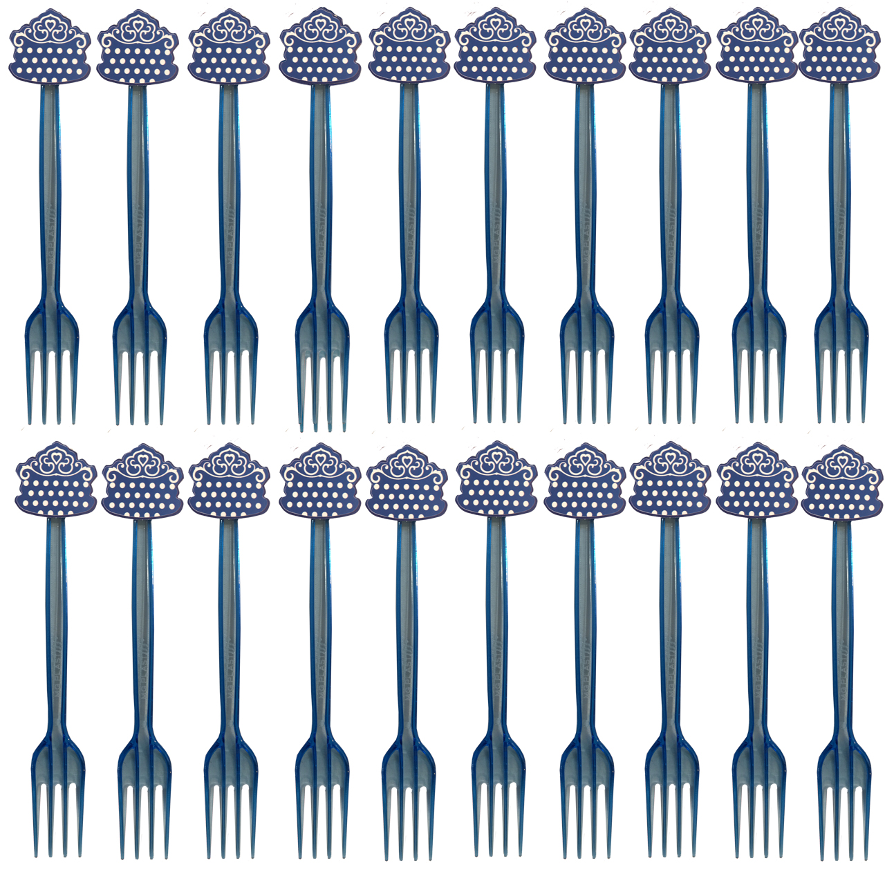 چنگال یکبارمصرف مسترتم طرح خال خال پلاس مجموعه 20 عددی