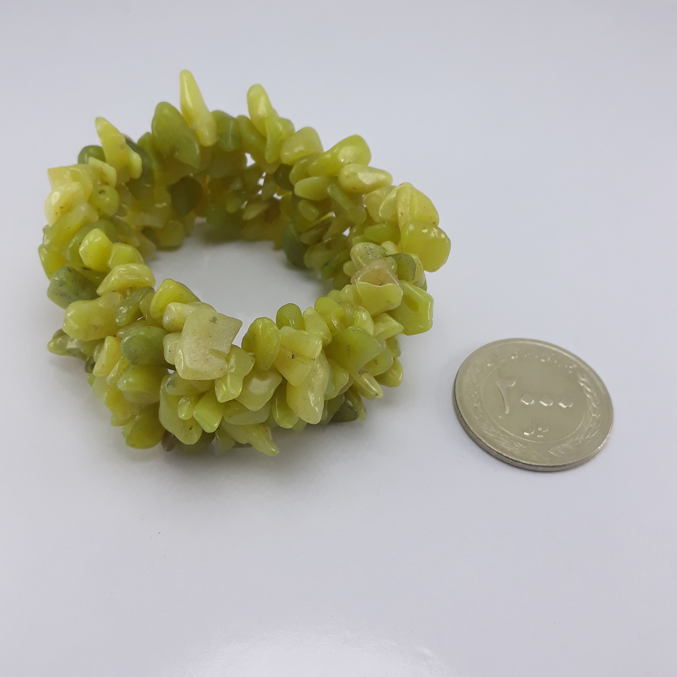 دستبند سنگی جاسپر پسته ای فوق العاده شیک و خاص .معدنی