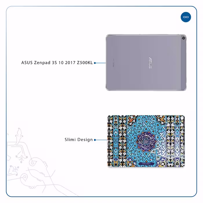 برچسب پوششی ماهوت مدل Iran-Tile7 مناسب برای تبلت ایسوس Zenpad 3S 10 2017 Z500KL