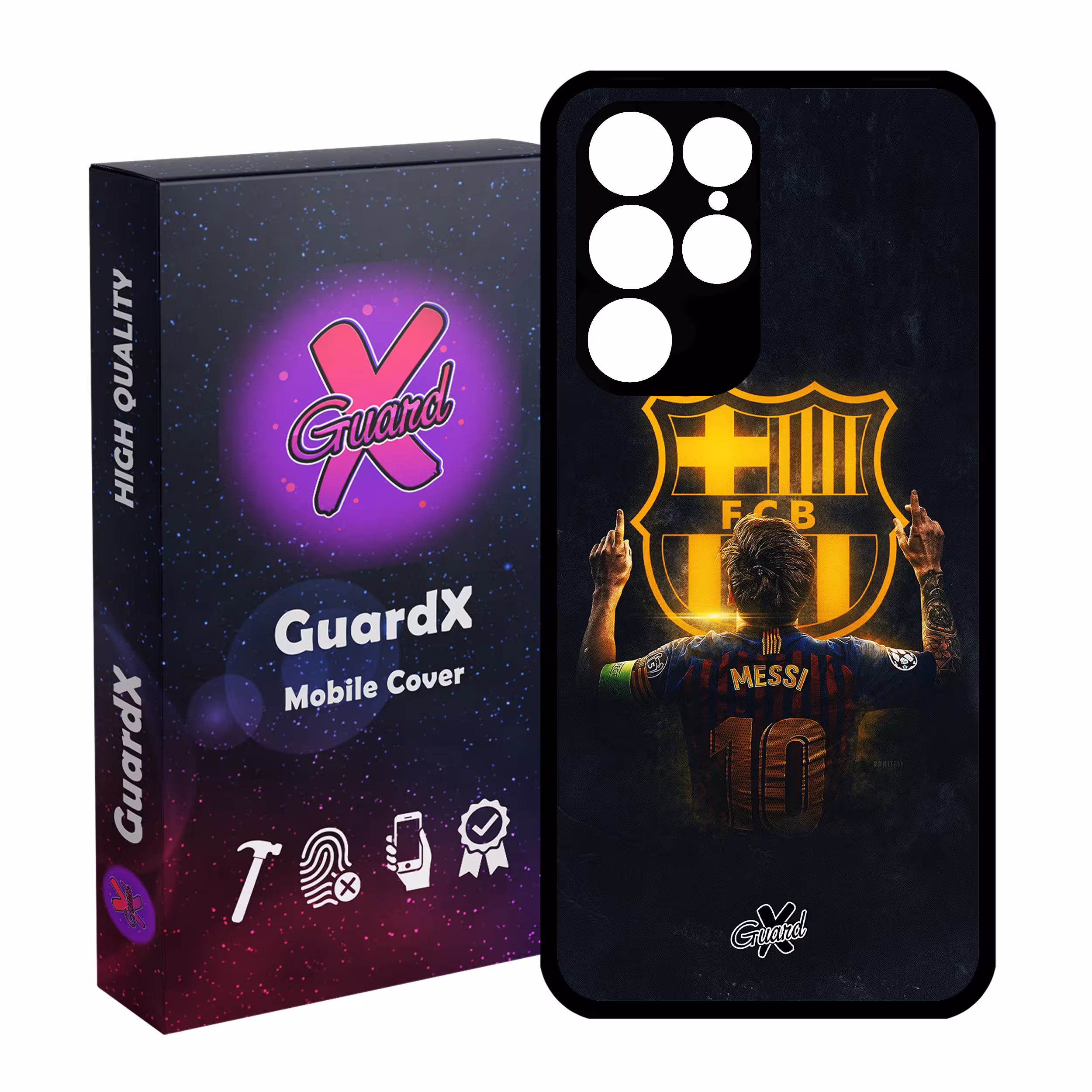کاور گارد ایکس طرح Messi مدل Glass10196 مناسب برای گوشی موبایل سامسونگ Galaxy S22 Ultra
