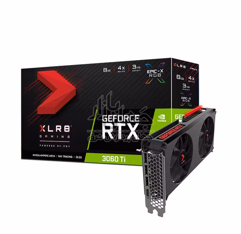کارت گرافیک گیمینگ پی ان وای PNY GeForce RTX 3060 Ti ظرفیت 8 گیگابایت