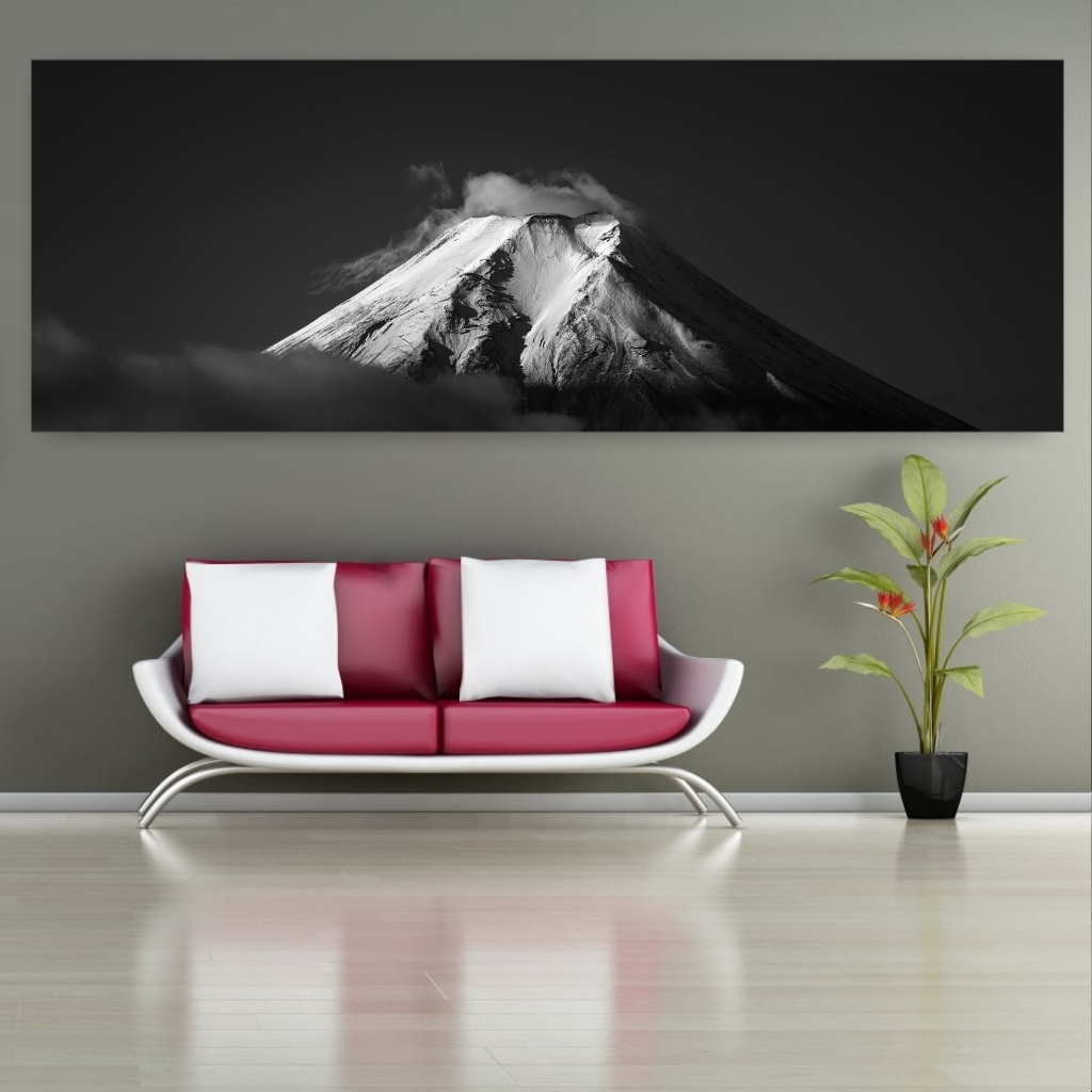 تابلو بوم طرح نمای کوه در شب مدل SDB3515