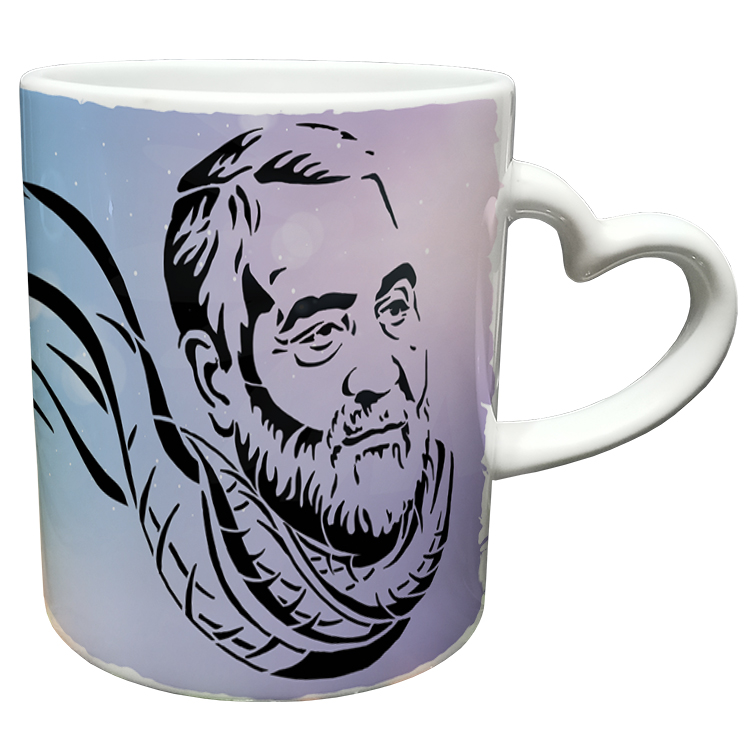 ماگ مدل دسته قلبی طرح سردار سلیمانی کد 60