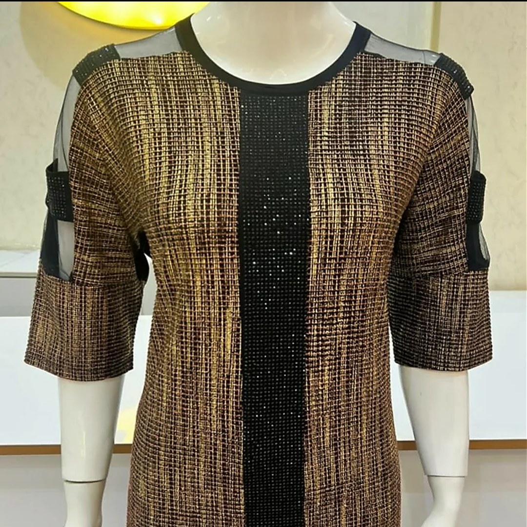 بلوز طلا کوب مجلسی زنانه