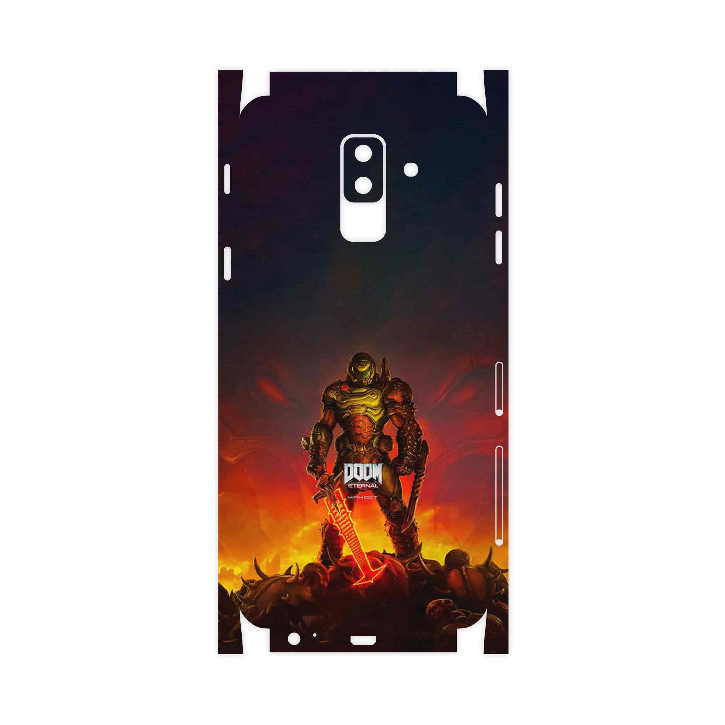 برچسب پوششی ماهوت مدل DOOM Game Series-FullSkin مناسب برای گوشی موبایل سامسونگ Galaxy A6 Plus 2018