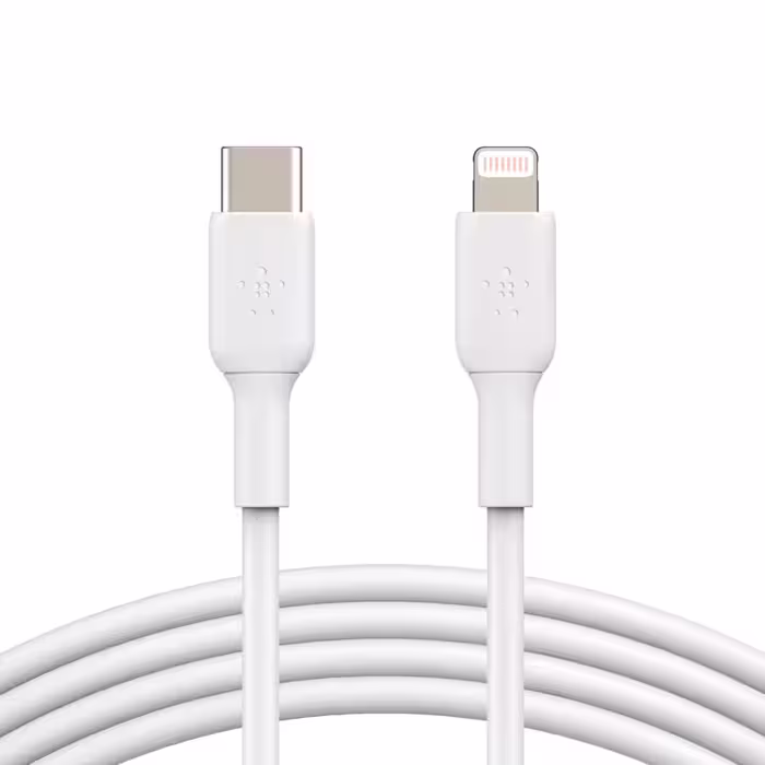 کابل تبدیل USB-C به لایتنینگ بلکین مدل CAA003bt1MWH Fast Charge به طول 1 متر