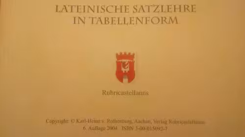 خرید و دانلود نسخه کامل کتاب Lateinische Satzlehre in Tabellenform