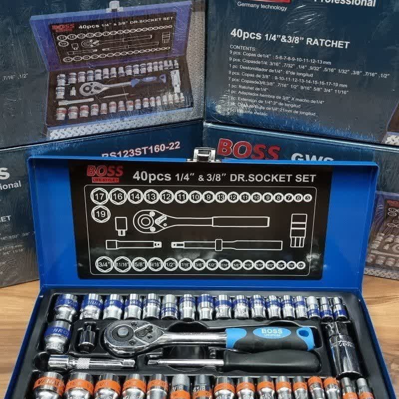 جعبه بکس 40 عددی جعبه فلزی باس- مدل BS-40pcs