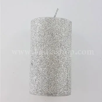 شمع استوانه اکلیلی نقره ای 5-9