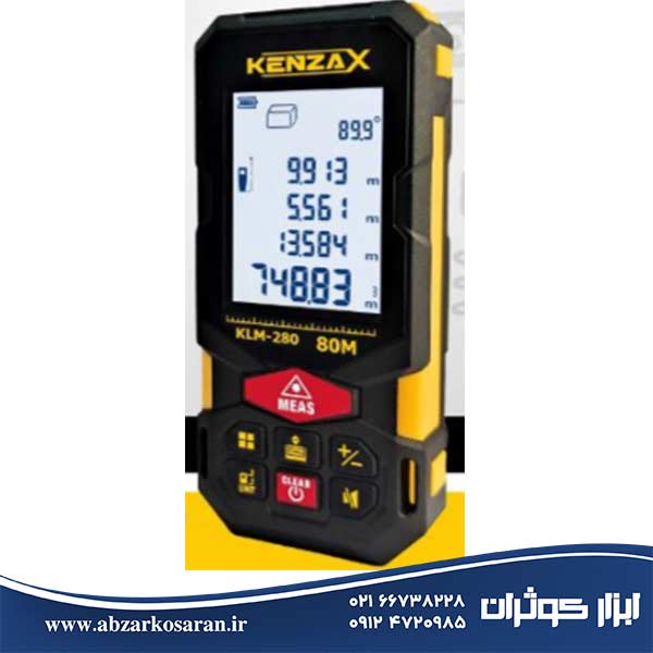 متر لیزری با قابلیت شارژ باطری 80 متری kenzax مدل KLM-280