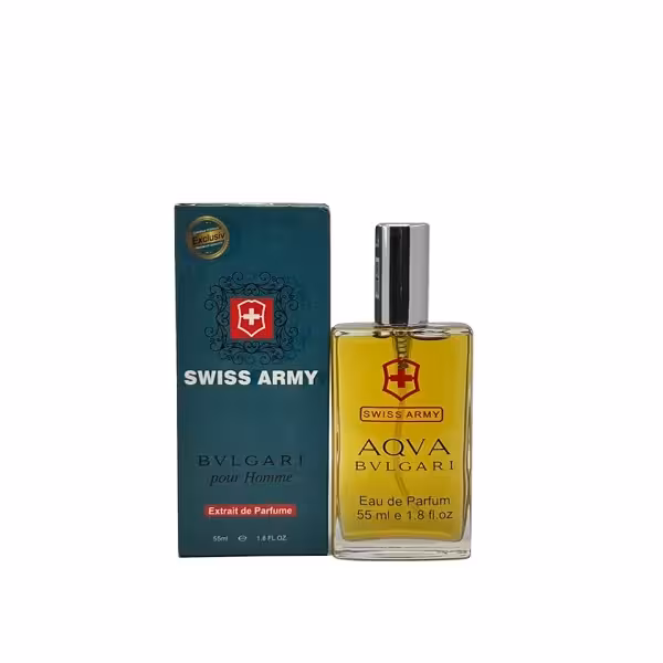 عطر جیبی مردانه سوئیس آرمی مدل آکوا بولگاری حجم 55 میلی لیتر