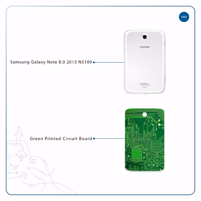 برچسب پوششی ماهوت مدل Green Printed Circuit Board مناسب برای تبلت سامسونگ Galaxy Note 8.0 2013 N5100