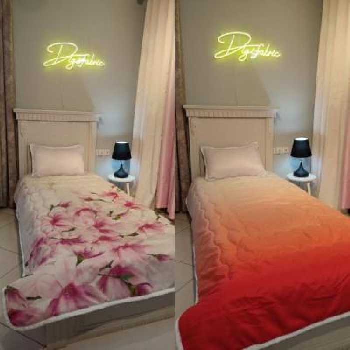 لحاف یک نفره طرح شکوفه بهاری و طیفی