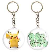 جاکلیدی خندالو مدل پیکاچو و بولباسور انیمه پوکمون کد 1740817415 مجموعه 2 عددی