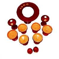 ست 11 تیکه هفت سین سفالی مدل گل ناز