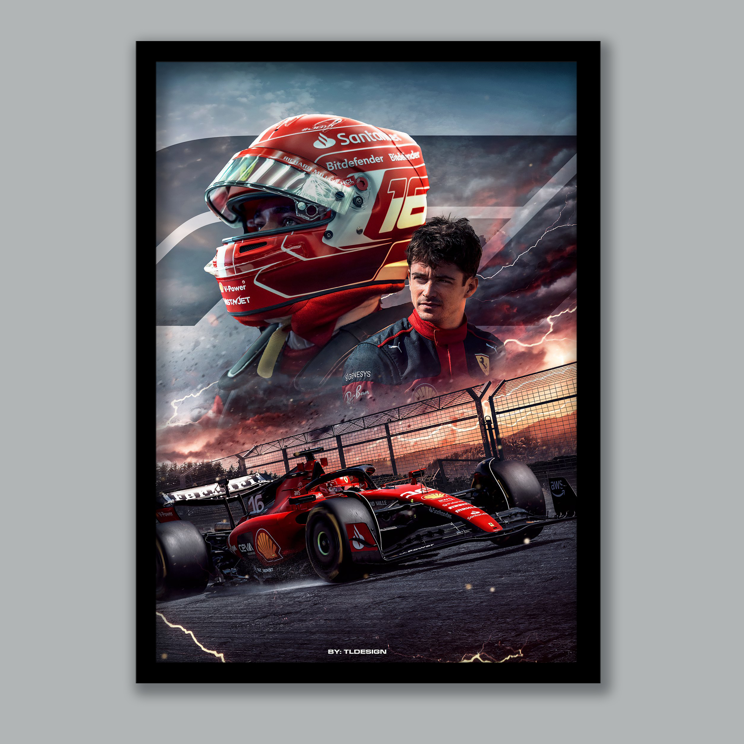 تابلو مدل فرمول یک چارلز لکلرک Charles Leclerc کد LA-G10199