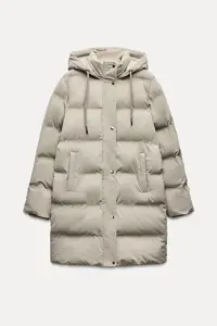 کاپشن پافر بلند زنانه زارا PADDED HOODED WINDPROOF ANORAK | تهران زارا TehranZara