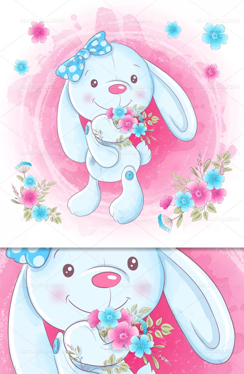 وکتور کاراکتر خرگوش | گرافیک با طعم تربچه