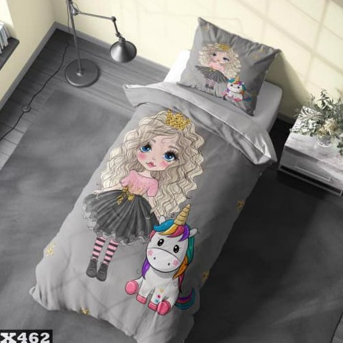 روتختی یک نفره(یکنفره) دخترانه سه بعدی طرح دختر موفرفری در رنگهای متنوع جنس میکروتترون 