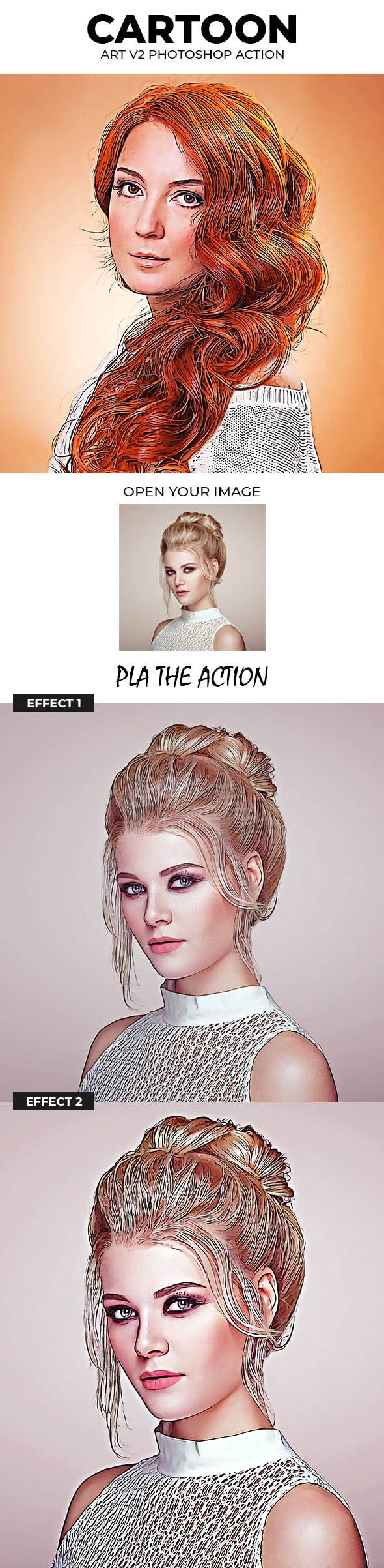 دانلود Cartoon Art V2 Photoshop Action – اکشن فوتوشاپ