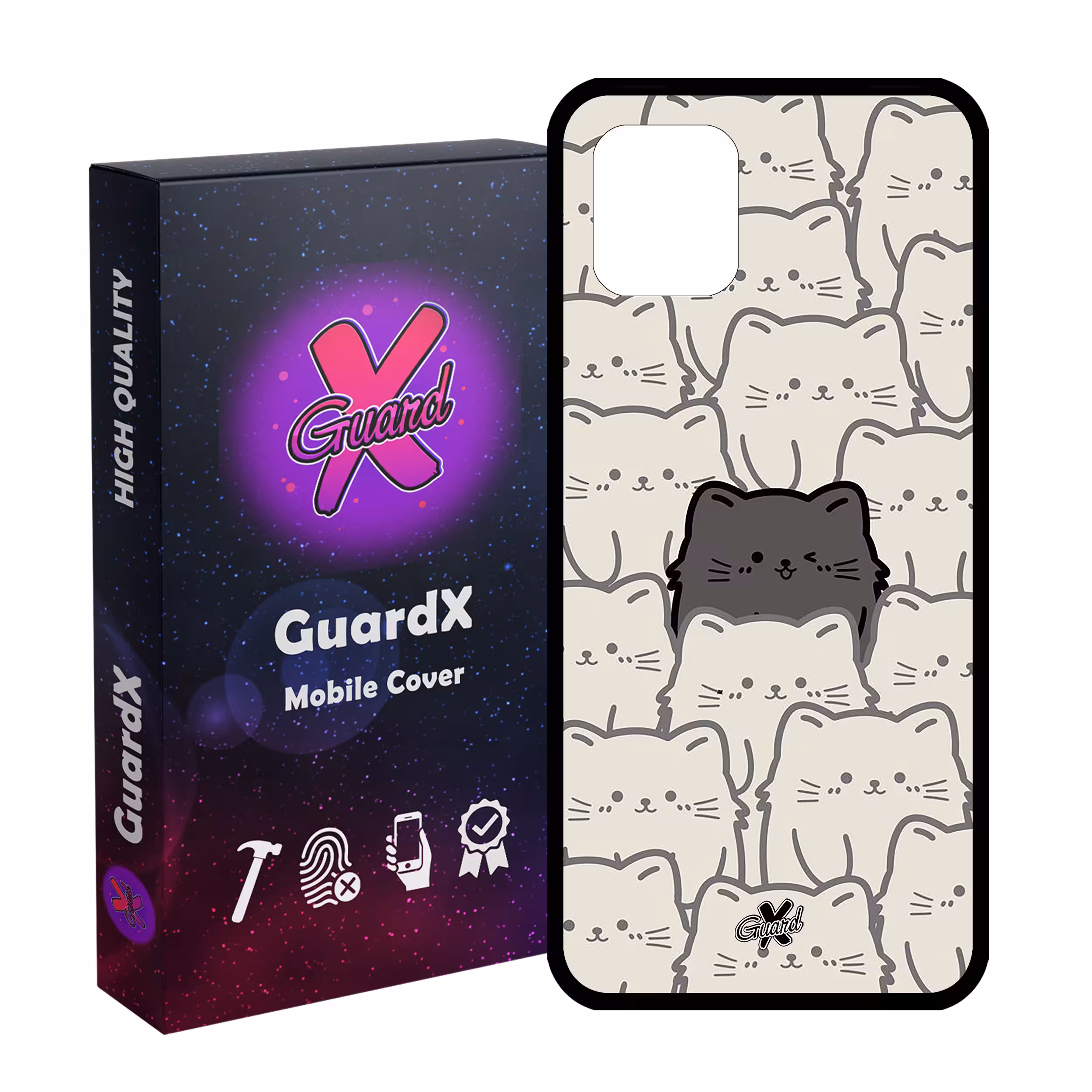 کاور گارد ایکس طرح گربه مدل Glass10545 مناسب برای گوشی موبایل سامسونگ Galaxy Note 10 Lite / A81