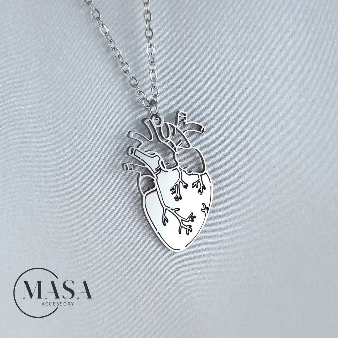 گردنبند رومانتیک قلب تپنده تمام استیل (گردنبند تکی این قیمت هست. ست نیست)