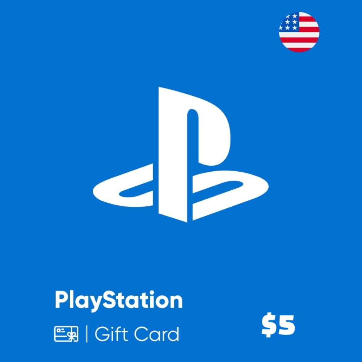 خرید گیفت کارت پلی استیشن آمریکا PSN Gift Card USA $5 با بهترین قیمت