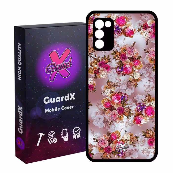 کاور گارد ایکس طرح گل مدل Glass10333 مناسب برای گوشی موبایل سامسونگ Galaxy A02s / M02s