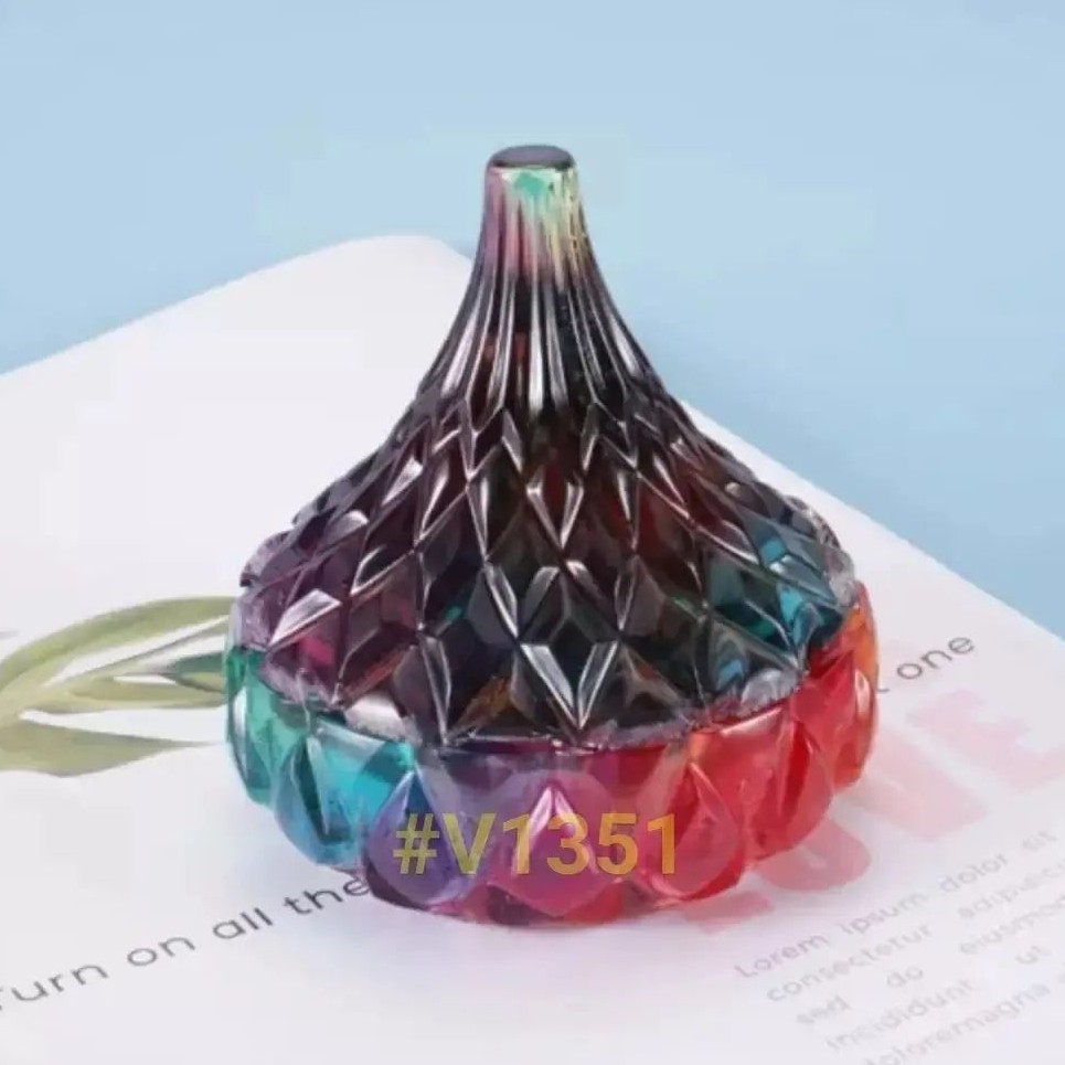 قالب سیلیکونی وارداتی قندان طرح مخروطی مناسب برای رزین و سنگ مصنوعی