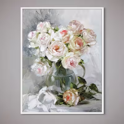 تابلو دیواری طرح گل نقاشی کد NS 004