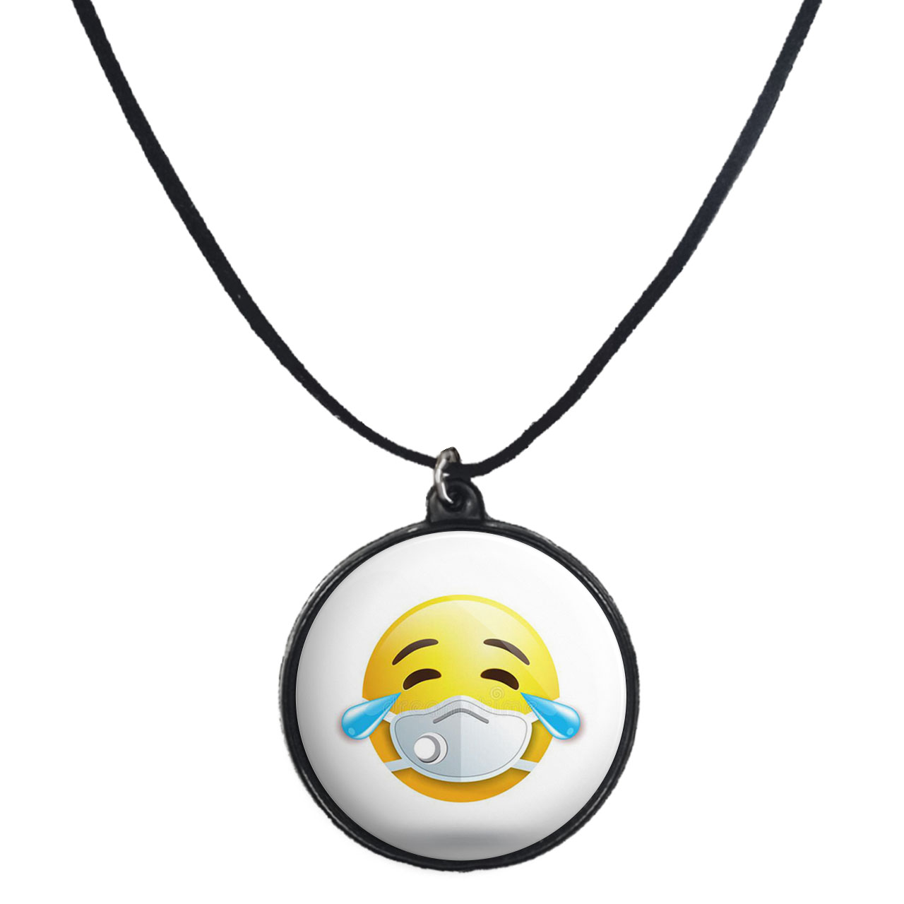 گردنبند پرمانه طرح ایموجی کد pmb.31545 مدل دو طرفه