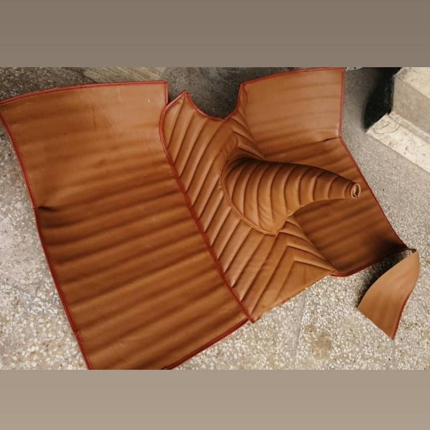 کفپوش نیسان دوختی همراه گرد گیر دنده کامل رنگ اجری فیتو مناسب نیسان