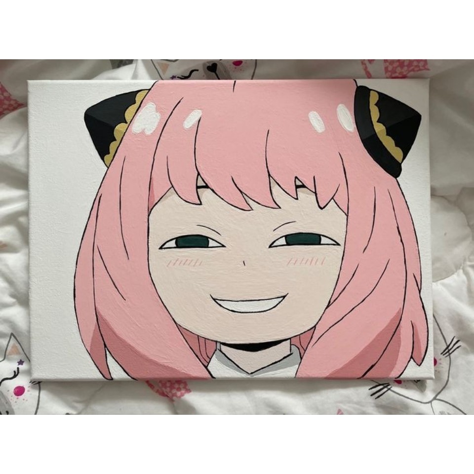 تابلو رنگ روغن مدل انیمه جاسوس x خانوادگی طرح آنیا