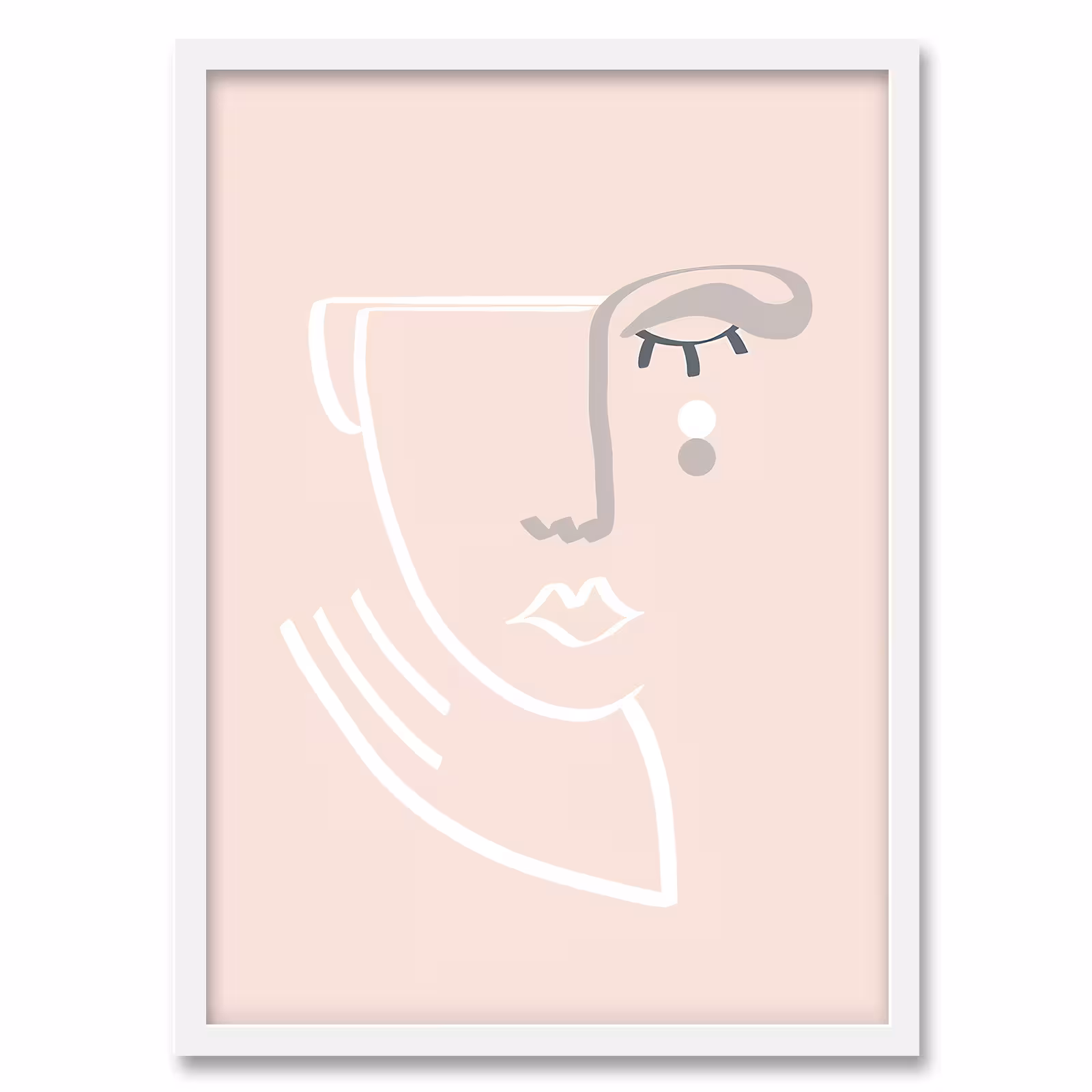 تابلو دکوراتیو فورنیمو مدل پرتره لاین‌آرت ابسترکت و مینیمال کد 05211W