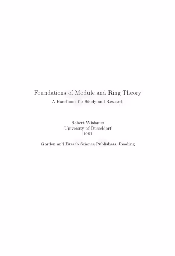 خرید و دانلود نسخه کامل کتاب Foundations of module and ring theory: A handbook for study and research