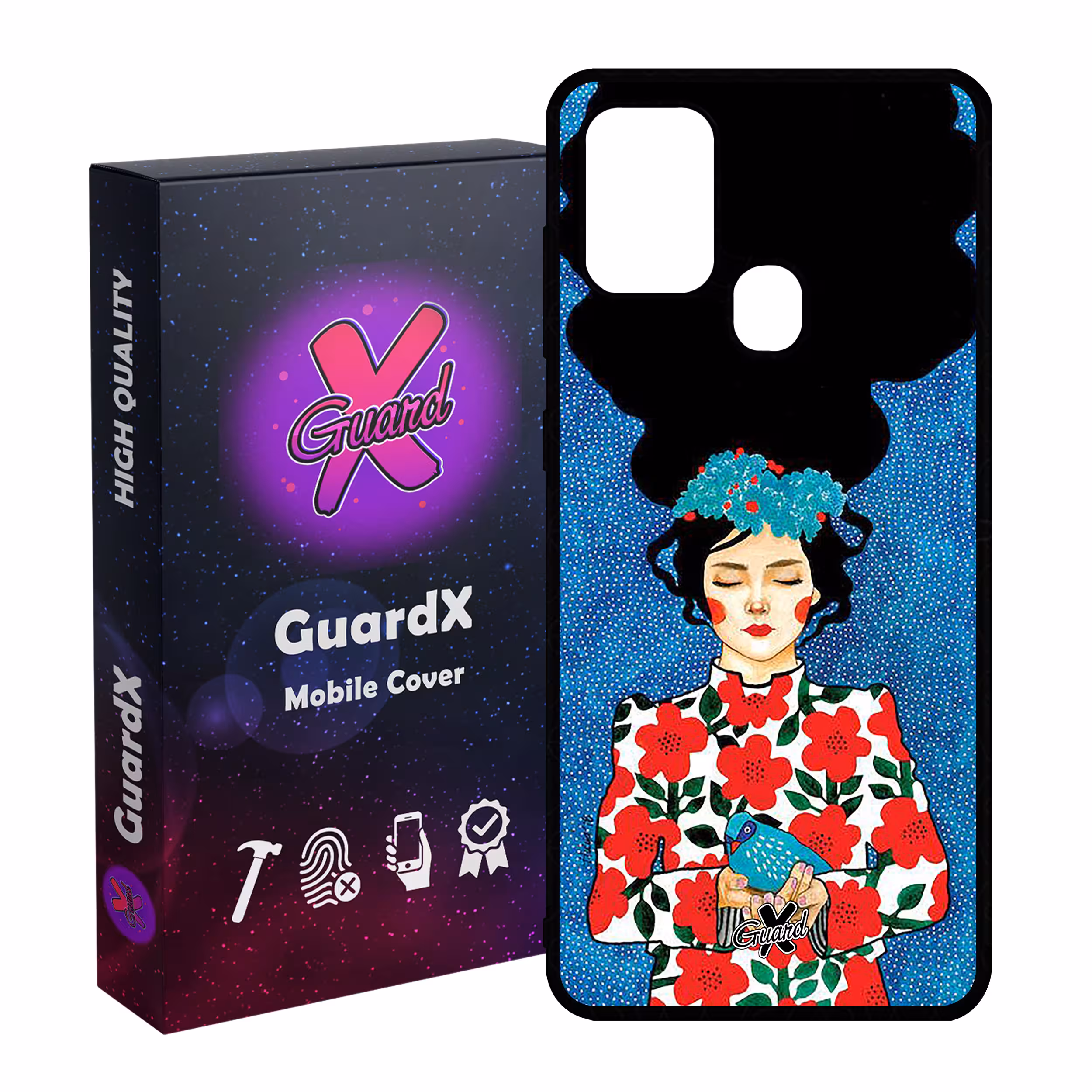 کاور گارد ایکس طرح Girl مدل Glass10137 مناسب برای گوشی موبایل سامسونگ Galaxy A21s