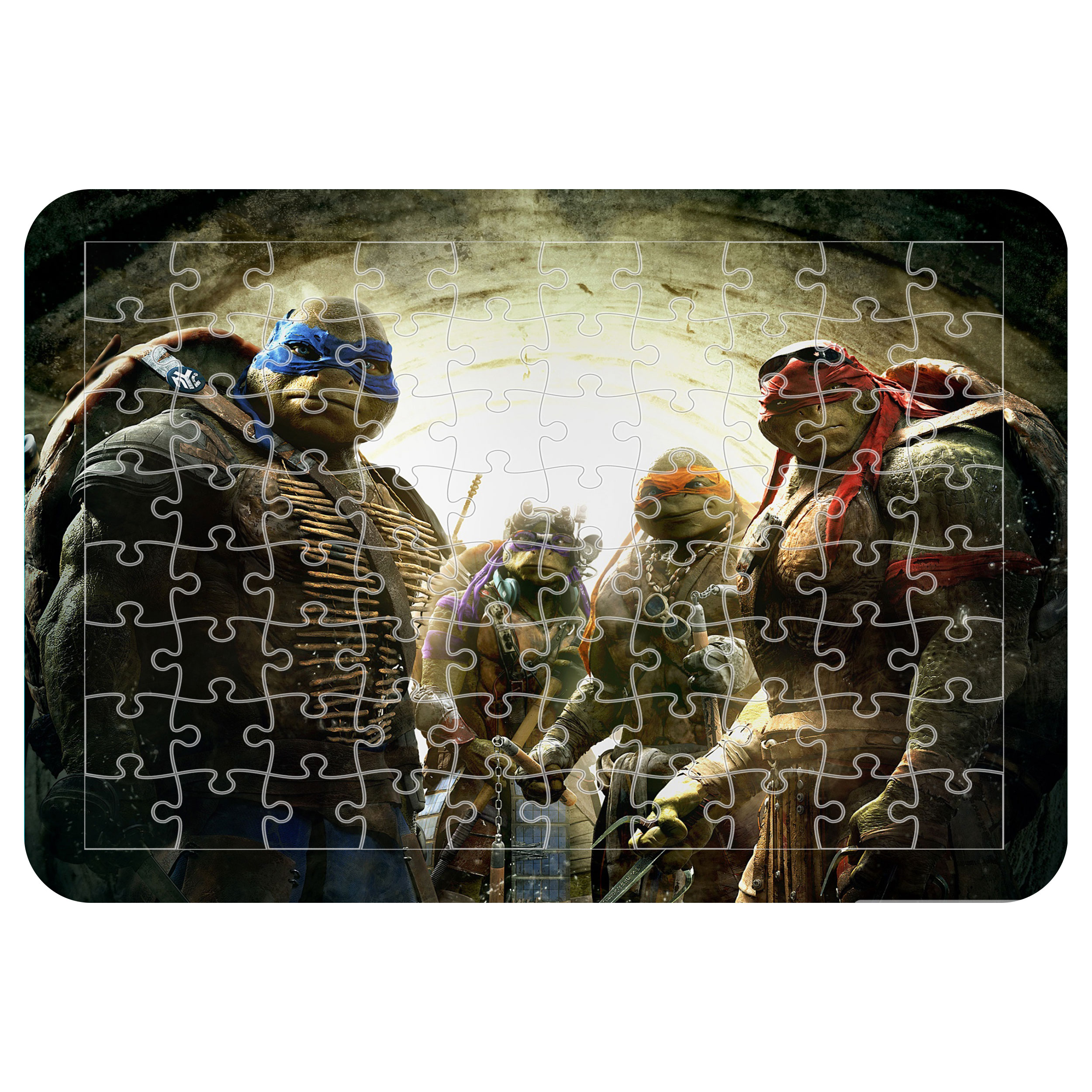 پازل 54 تکه اطلس آبی طرح کارتون لاک پشت های نینجا  مدل P1819