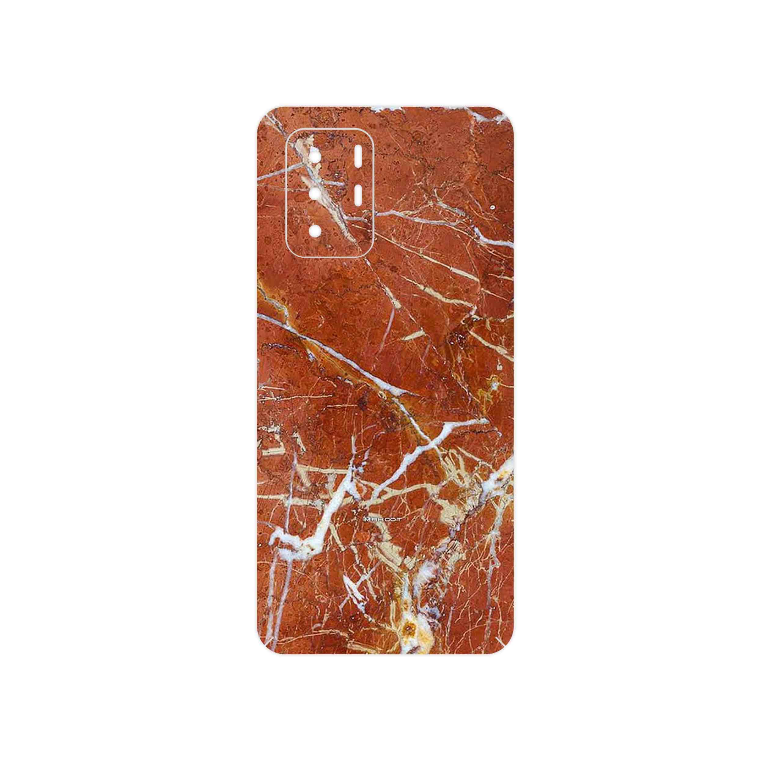 برچسب پوششی ماهوت مدل Red Marble مناسب برای گوشی موبایل شیائومی Redmi Note 10 Pro (China)