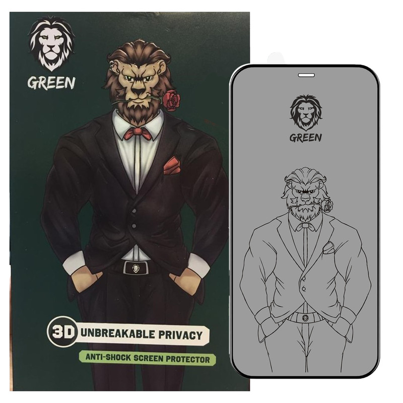محافظ صفحه نمایش سرامیکی حریم شخصی گرین مدل Unbreakable-Privacy مناسب برای گوشی موبایل اپل IPhone 12 / 12 Pro | کالا برتری